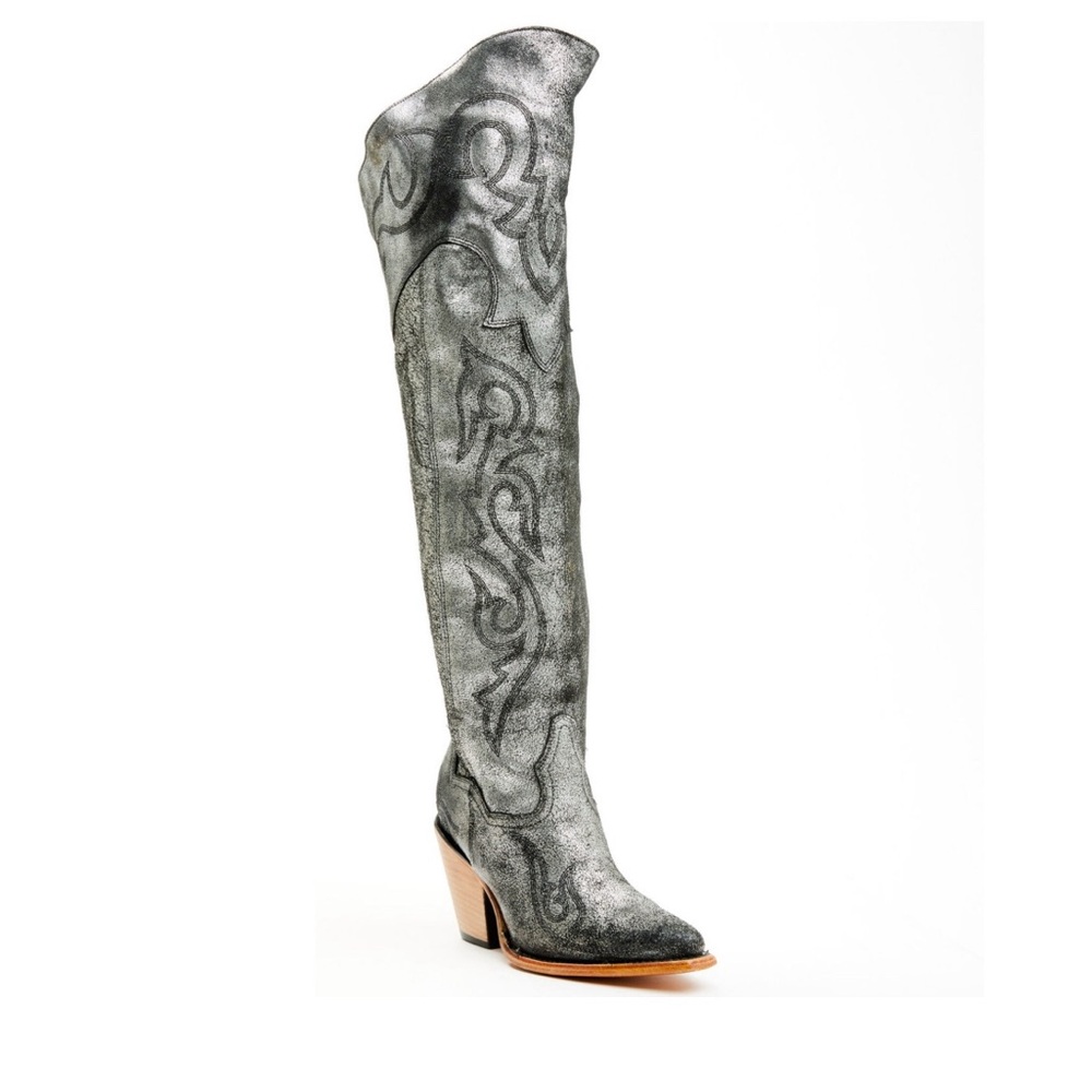 CORRAL WOMEN'S METALLIC TALL WESTERN BOOTS - SNIP TOE